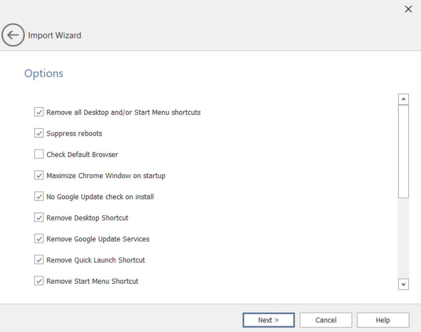 Dynamic Panel: Options
